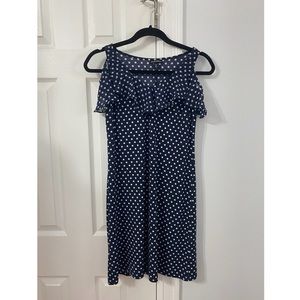 Navy blue/white polka dot dress